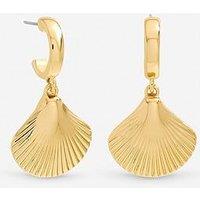 Inicio Gold Plated Shell Earrings - Gift Pouch