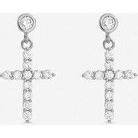 Jon Richard Rhodium Plated Cubic Zirconia Earrings