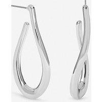 Mood Silver Plated Twist Hoop Earrings