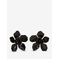 Mood Jet Statement Flower Earrings