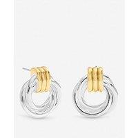 Jon Richard Two Tone Door Knocker Earrings