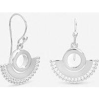 Inicio Beaded Fan Fishhook Earrings