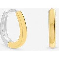 Inicio Two Tone Half And Half Hoop Earrings