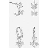 Inicio Butterfly Bumble Bee Earrings - Pack Of 2