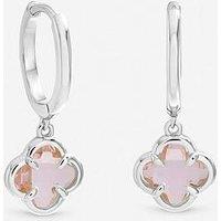 Inicio Vintage Rose Clover Charm Huggie Hoops