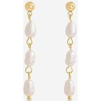 Jon Richard Real Freshwater Linear Drop Earrings