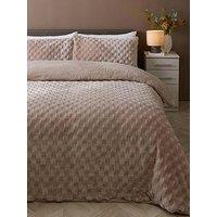 The Very Collection Fleece Block Duvet Set