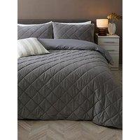 The Very Collection Matt Velvet Quilted Duvet Set