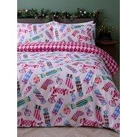 The Very Collection Christmas Cracker Print Duvet Set
