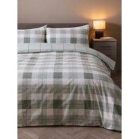 The Very Collection Brushed Cotton Check Print Duvet Set