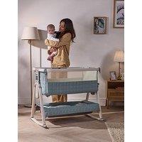 Tutti Bambini Cozee Sense Bedside Crib - Whitewash / Kelp
