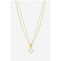 Jon Richard Gold Polished And Crystal Clover Pendant