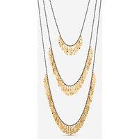 Mood Gold Plated Multi Row Shower Necklace