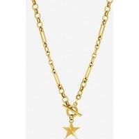 Jon Richard Gold Plated Waterproof Diamond Cut Star T Bar Necklace