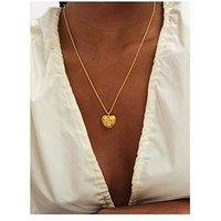 Jon Richard Gold Plated Satin Heart Pendant