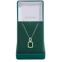 Jon Richard Cubic Zirconia Emerald Perfume Bottle Pendant