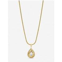 Jon Richard Gold Plated And Diamond Cut Peardrop Pendant