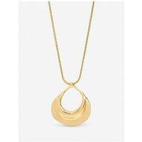 Mood Gold Plated Polished Long Open Drop Pendant