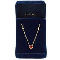 Jon Richard Gold Plated And Red Heart Pendant Necklace