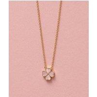 Jon Richard Gold Plated And Pink Clover Heart Pendant Necklace