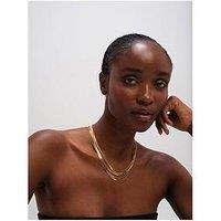 Inicio Gold Plated Multi Layered Necklace - Gift Pouch