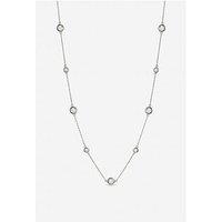Jon Richard Silver Plated Cubic Zirconia Bezel Necklace