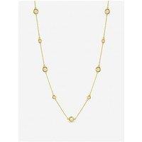 Jon Richard Gold Plated Cubic Zirconia Bezel Neckwear