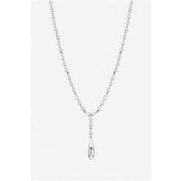 Jon Richard Rhodium Plated Linear Pear Drop Y-Necklace