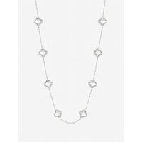 Inicio Sterling Silver Crystal Clover Necklace - Gift Pouch