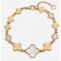 Inicio Gold Plated And Polished Clover Bracelet - Gift Pouch