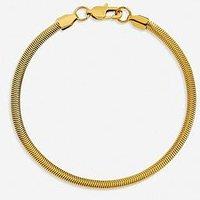 Inicio Men'S Gold Plated Waterproof Snake Chain Bracelet - Gift Pouch