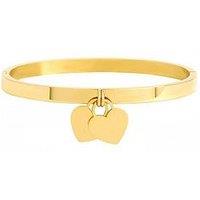Jon Richard Gold Plated Waterproof Heart Charm Engraveable Bangle