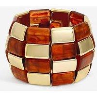 Mood Gold Plated And Resin Statement Stretch Bracelet