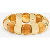 Mood Gold Plated And Resin Stretch Bracelet
