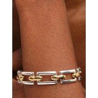 Inicio Two Tone Polished Cuff Bracelet - Gift Pouch