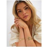 Inicio Gold Plated And Turquoise Celestial Bangle - Gift Pouch