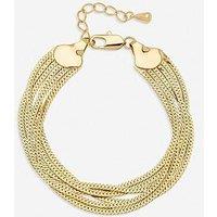 Inicio Gold Plated Multi Layered Bracelet - Gift Pouch