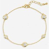 Jon Richard Gold Plated Cubic Zirconia Bezel Bracelet