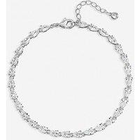 Jon Richard Rhodium Pear Drop Bracelet