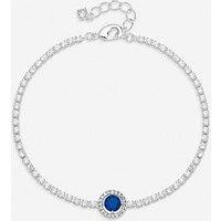 Jon Richard Silver Plated And Sapphire Crystal Stone Bracelet