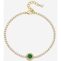 Jon Richard Gold Plated And Emerald Crystal Stone Bracelet