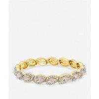 Jon Richard Gold Plated And Pink Navette Stretch Bracelet