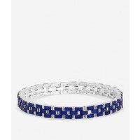Jon Richard Silver Plated And Sapphire Chain Stretch Bracelet