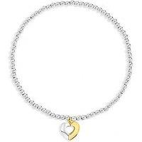 Inicio Two Tone Heart Stretch Bracelet - Gift Pouch
