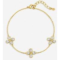 Jon Richard Gold Plated And Crystal Delicate Flower Bracelet