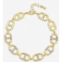 Jon Richard Gold Plated And Crystal Link Bracelet