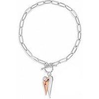 Inicio Two Tone T-Bar Heart Bracelet - Gift Pouch