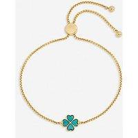 Jon Richard Gold Plated And Turquoise Enamel Heart Clover Toggle Bracelet