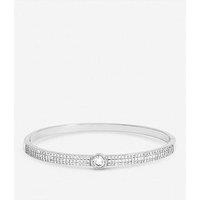 Jon Richard Silver Plated Crystal And Pave Stone Bangle