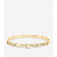 Jon Richard Gold Plated Crystal And Pave Stone Bangle
